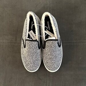 Old Navy Black and White Slip-On Sneakers